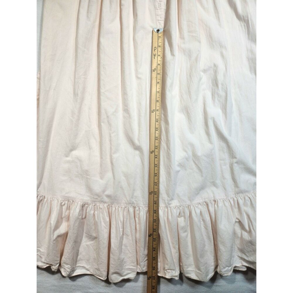 Vintage Victoria's Secret Gold Label Nightgown M Pink Cotton Cottagecore Maxi - Picture 8 of 11